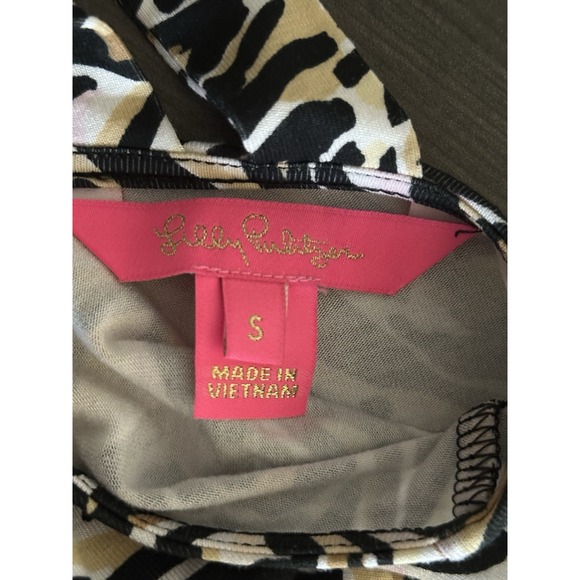 Lilly Pulitzer Ophelia Dress Small Onyx Zebras Can You Zee Me Swing Trapeze - Picture 5 of 6